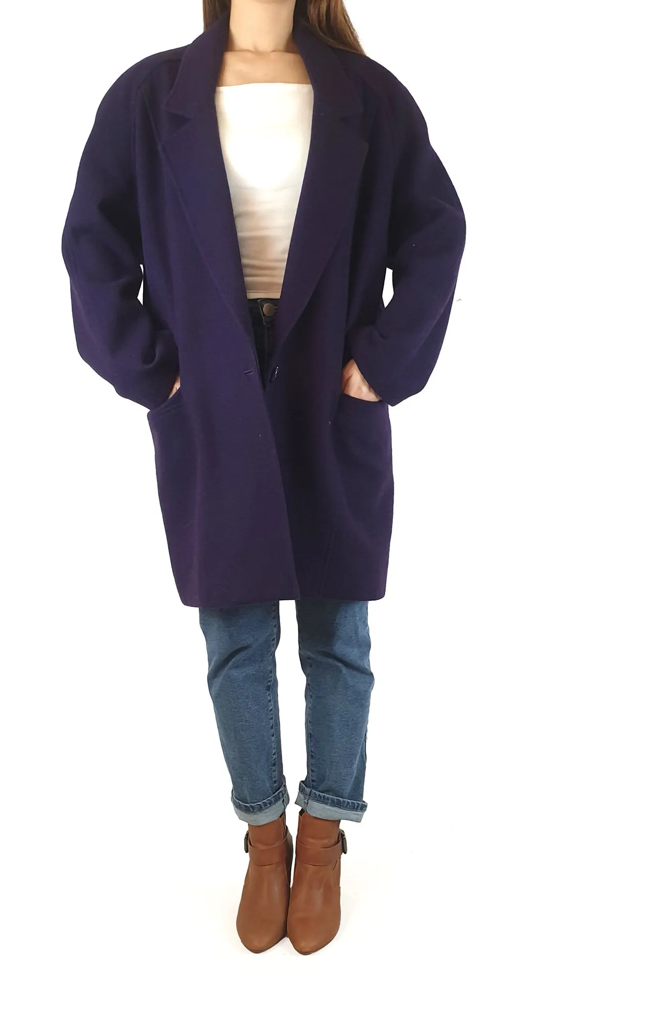 David Lawrence purple retro coat size 10