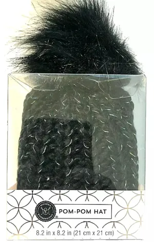Modern Expressions POM-POM HAT-Black