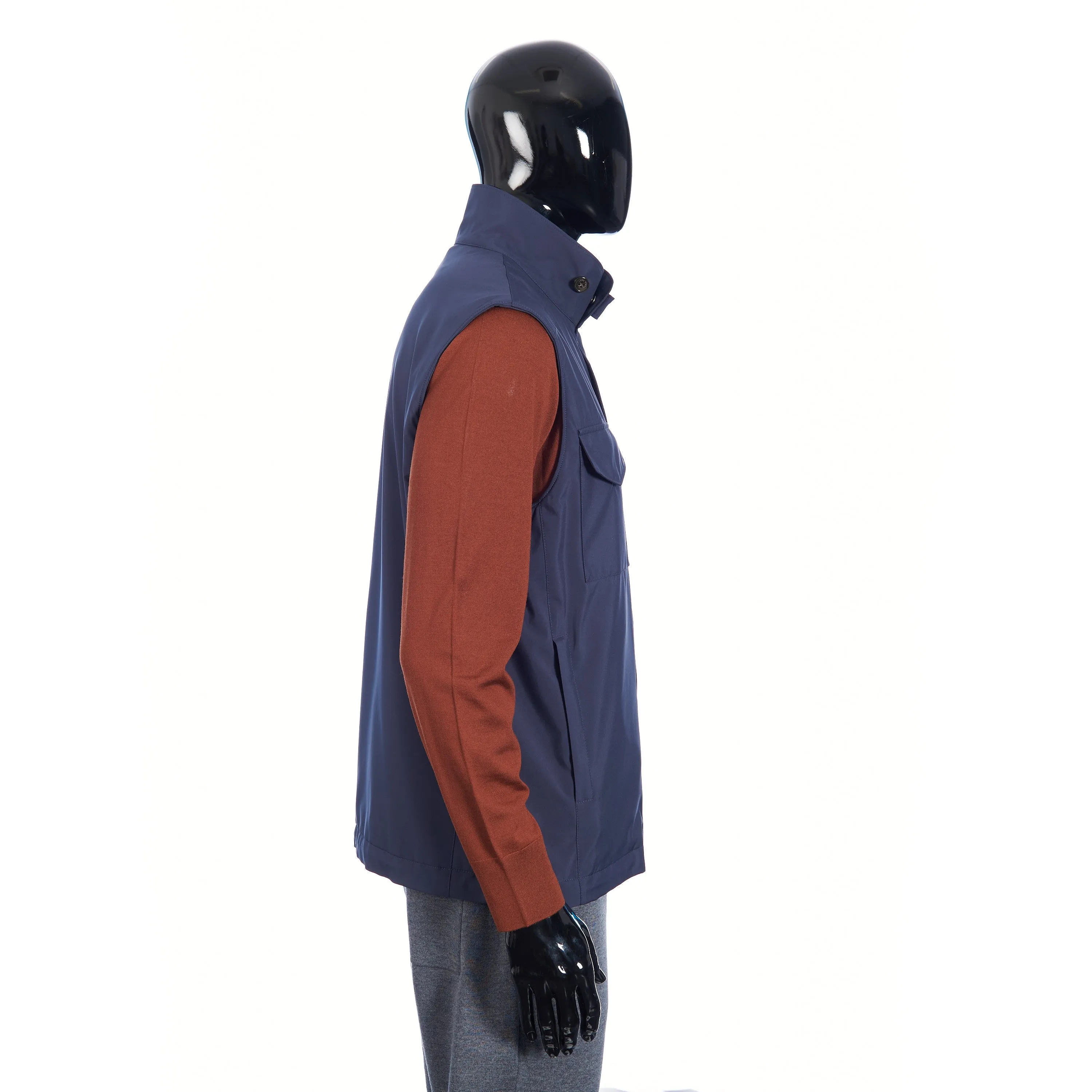 Navy Blue Windmate Traveller Vest - Cashmere Lining