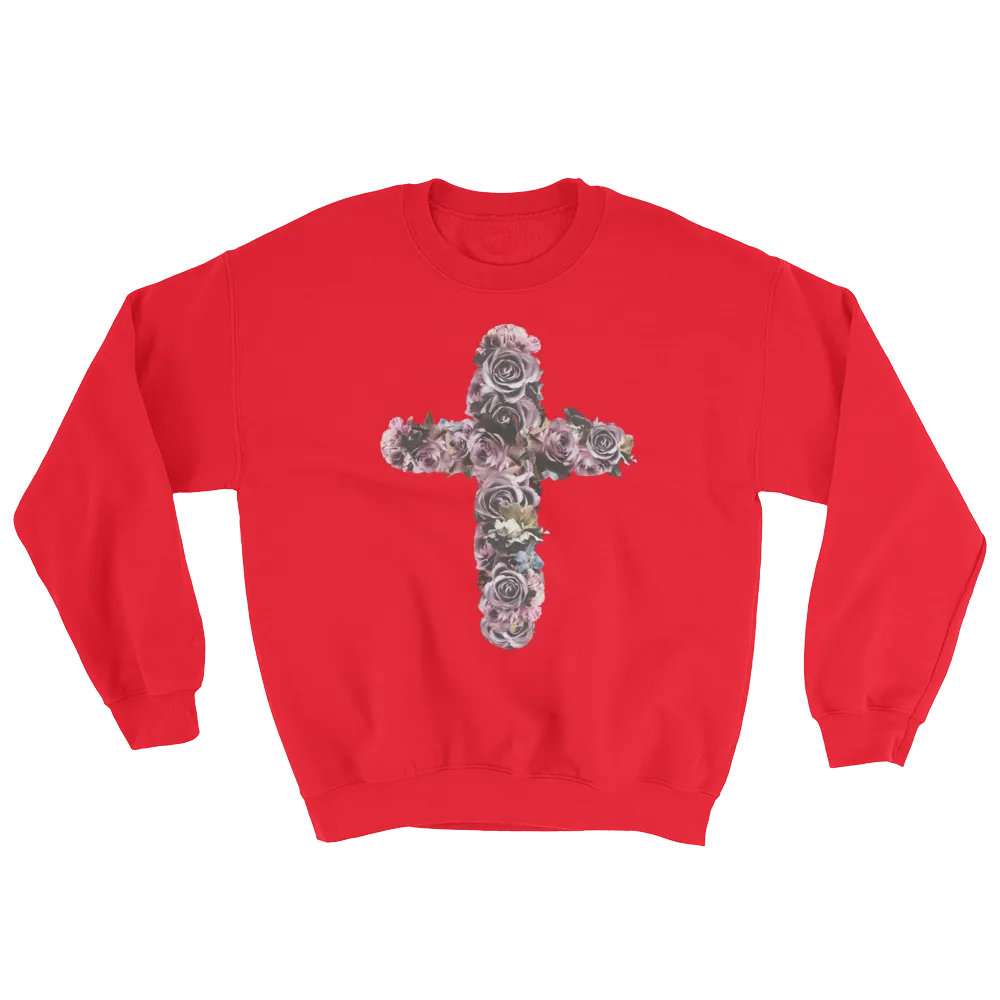 River Row Dark Floral Cross Sweatshirt