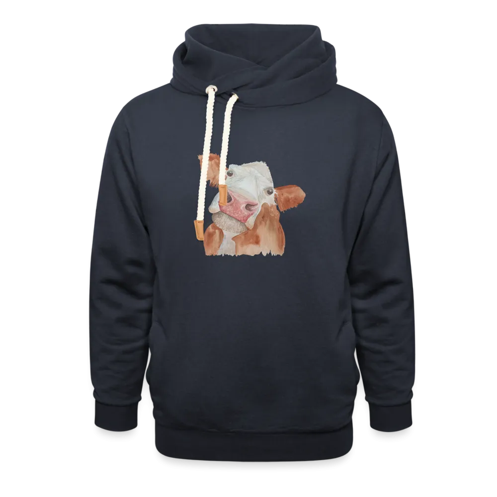 Shawl Collar Hoodie cow